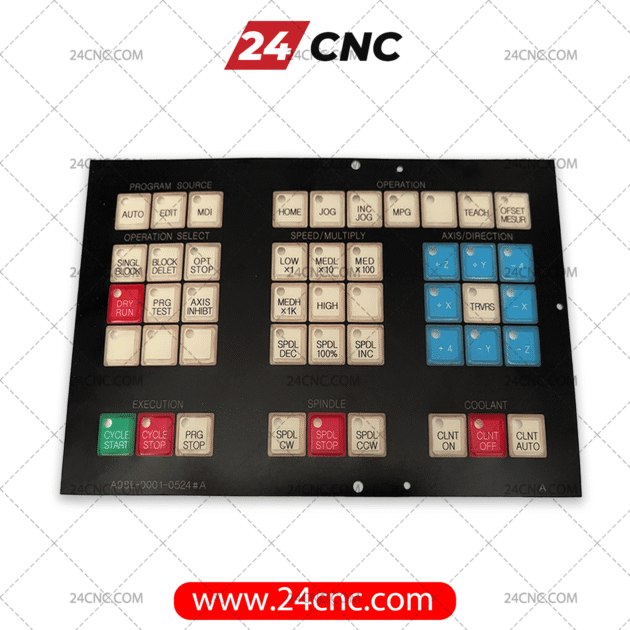 Original FANUC Keyboard Label Model A98L-0001-0524#A