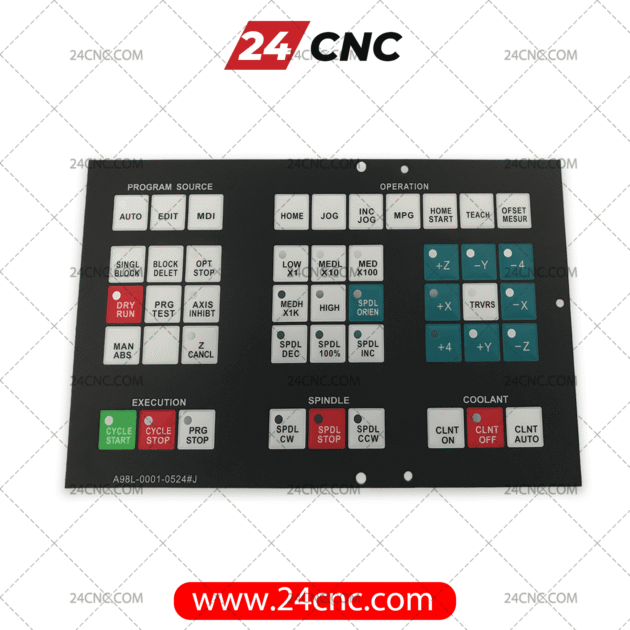 Fanuc Keyboard Label Model A98L-0001-0524#J