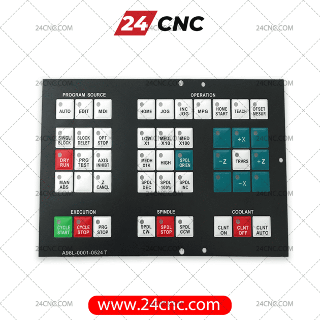 Fanuc Keyboard Label Model A98L-0001-0524#T