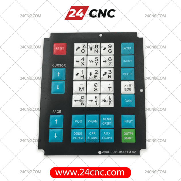 Fanuc Keyboard Label Model A98L-0001-0518#M