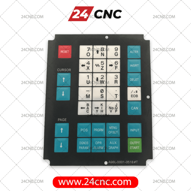 Fanuc Keyboard Label Model A98L-0001-0518#T