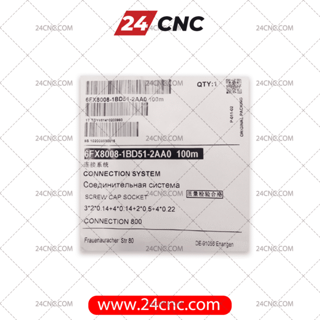 SIEMENS Encoder Cable Model 6FX8008-1BD51-2AA0