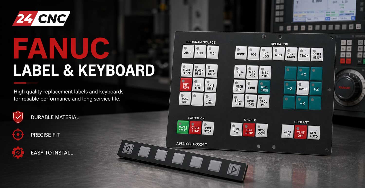 Fanuc label and keyboard