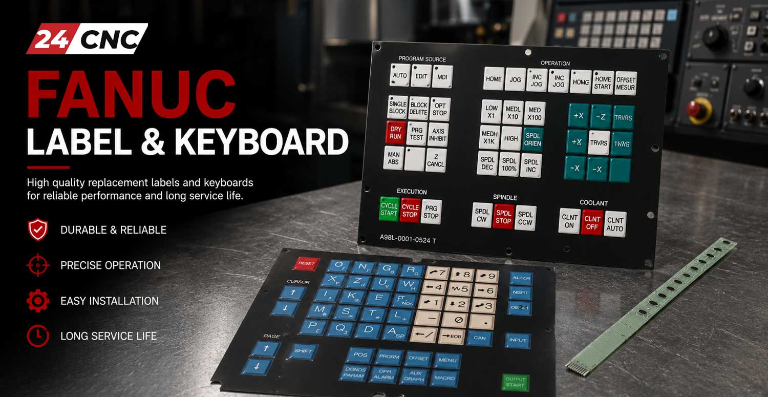 Fanuc label and keyboard