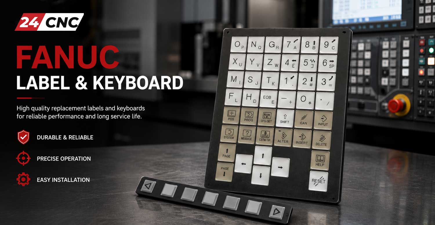 Fanuc label and keyboard