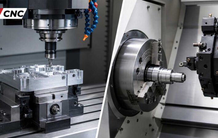The Main Components of a CNC Mill vs. a CNC Lathe