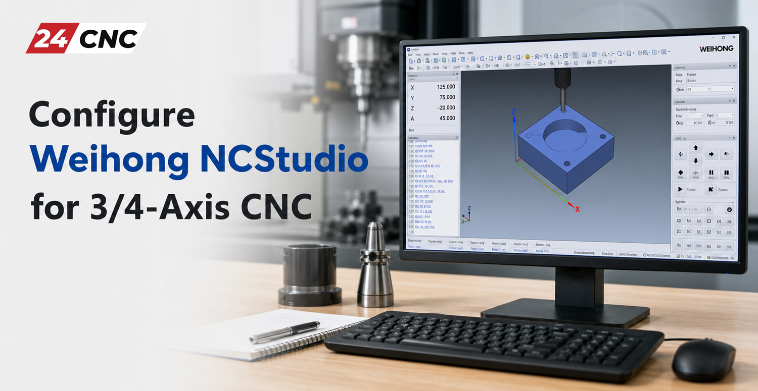 Configure Weihong NCStudio for 3/4-Axis CNC